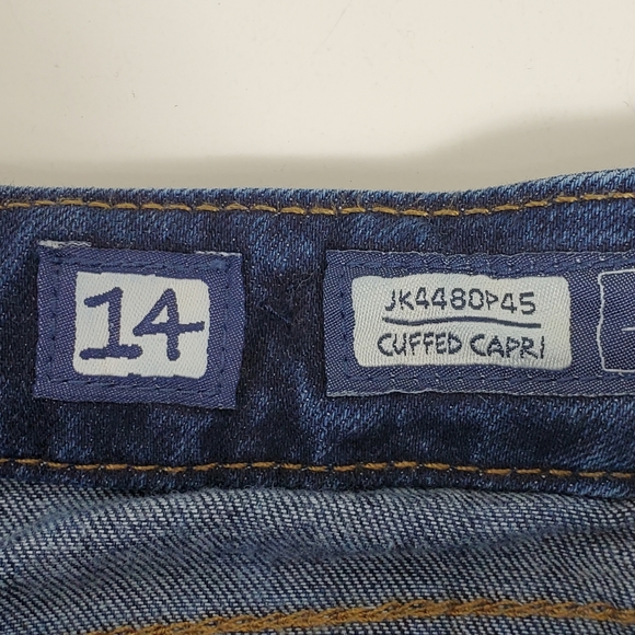 Miss Me JK4480P45 braided belt cuffed capri jeans size 14 - Picture 5 of 14